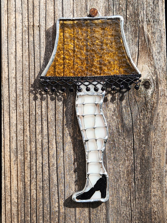 Stained Glass Leg Lamp Ornament