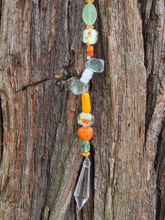 Orange Mint Suncatcher
