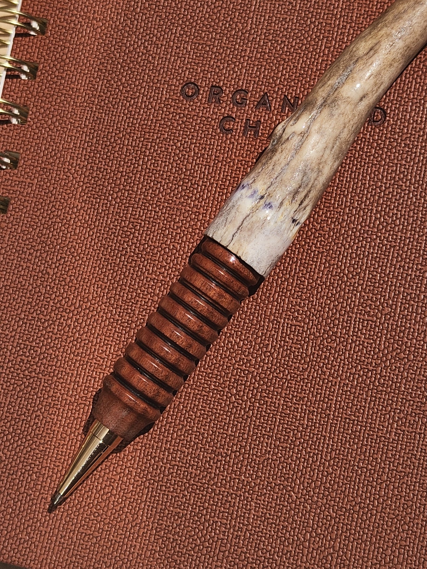 Bloodwood & Antler Streamline Twist Modified Wand Pen