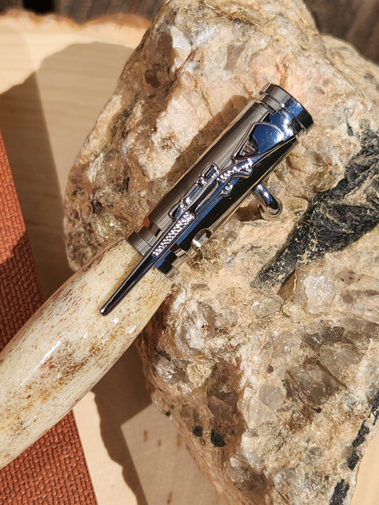 .30 Cal Bolt Action & Antler Pen