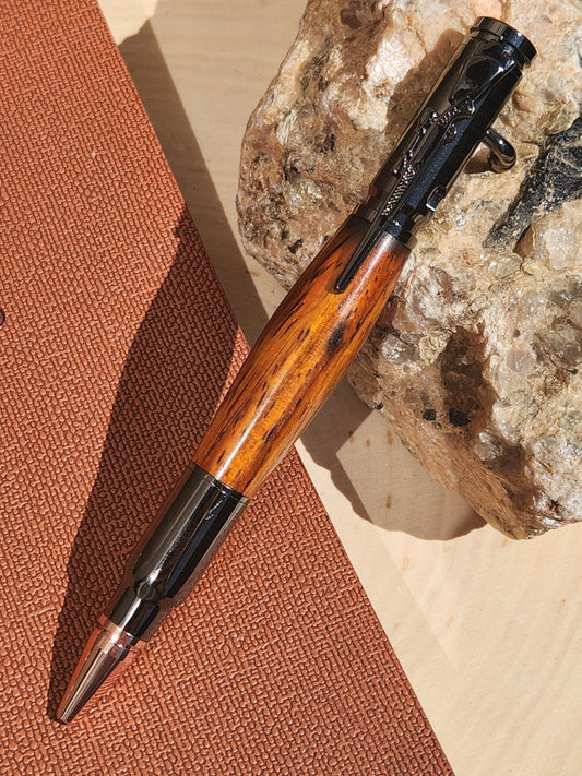 .30 Cal Bolt Action & Cocobola Wood Pen