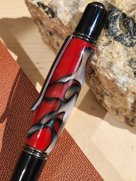Fire & Ice Acrylic Gatsby Grande Twist Pen
