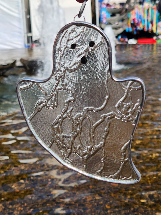 Clear Heavy Crackle Hanging Haunting Ghost Stained Glass