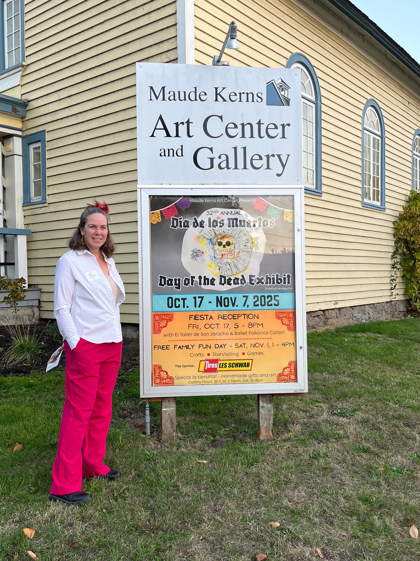 "Abuela" Día de los Muertos Sugar Skull Stained Glass Panel