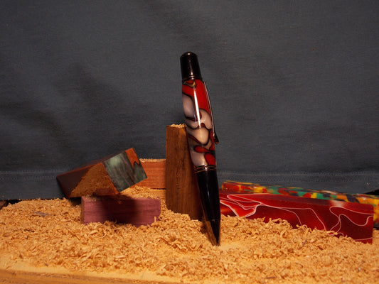 Fire & Ice Acrylic Gatsby Grande Twist Pen