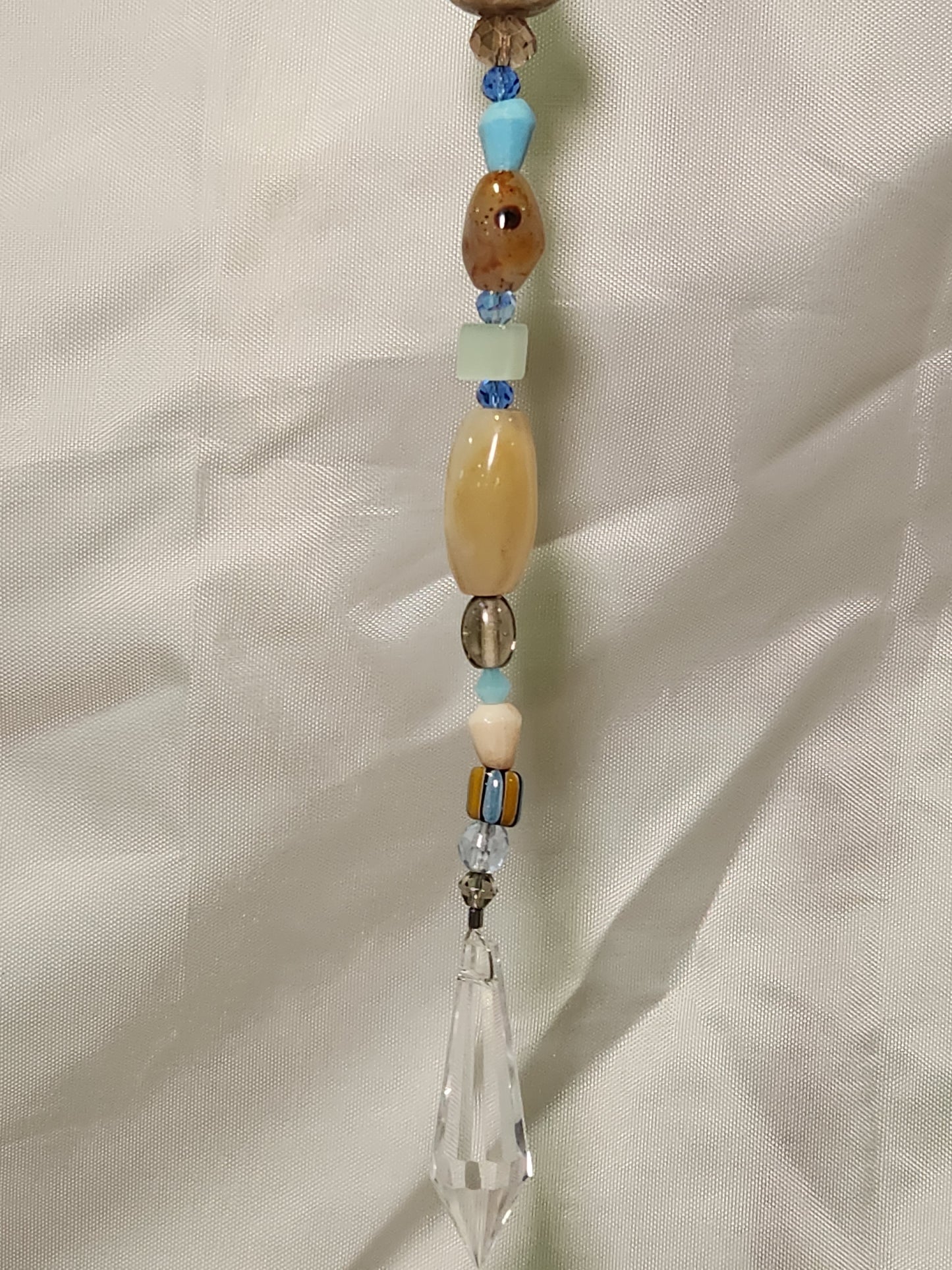 Turquoise and Peach Suncatcher