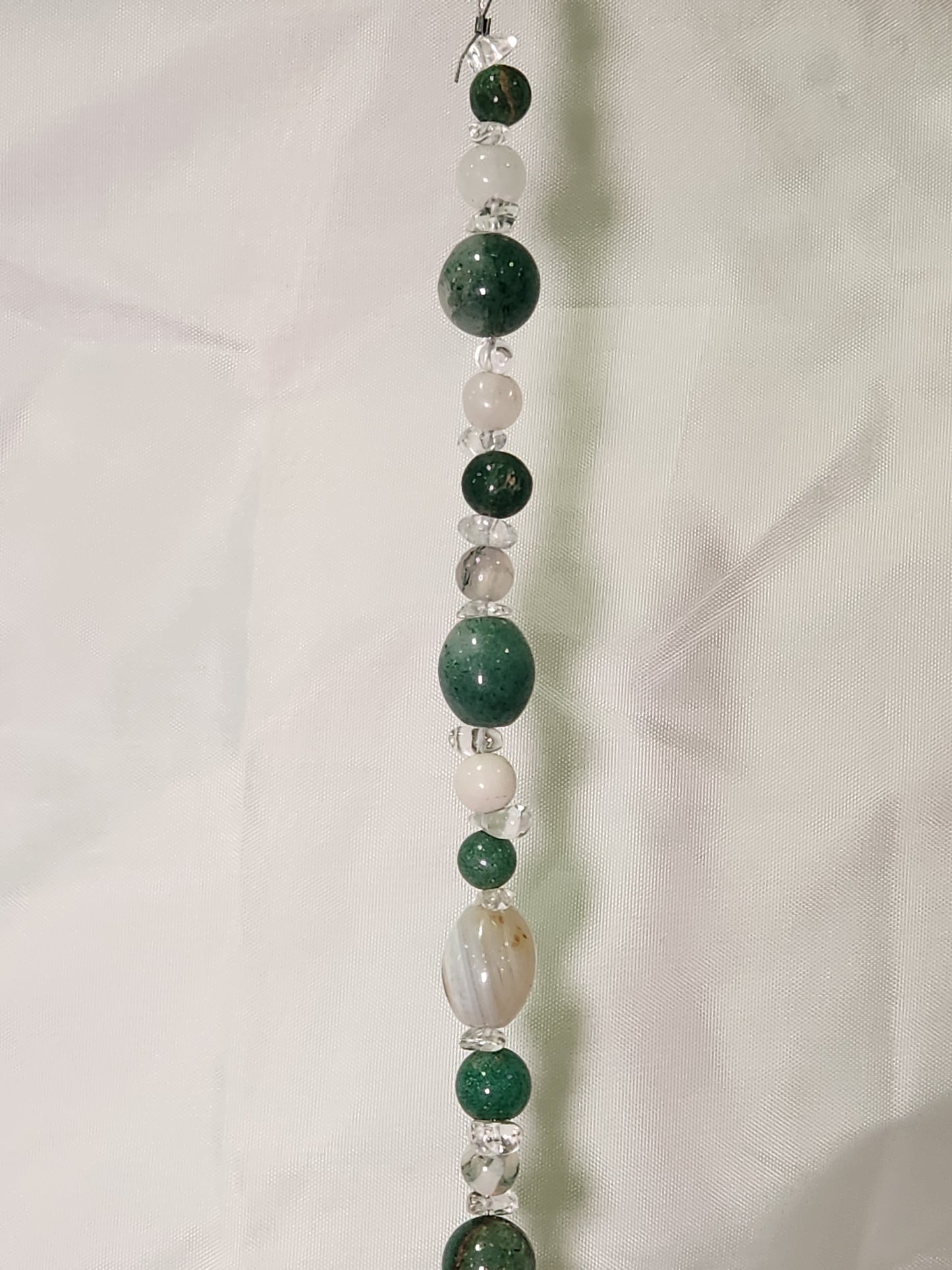 Forest Green, White and Clear Suncatcher