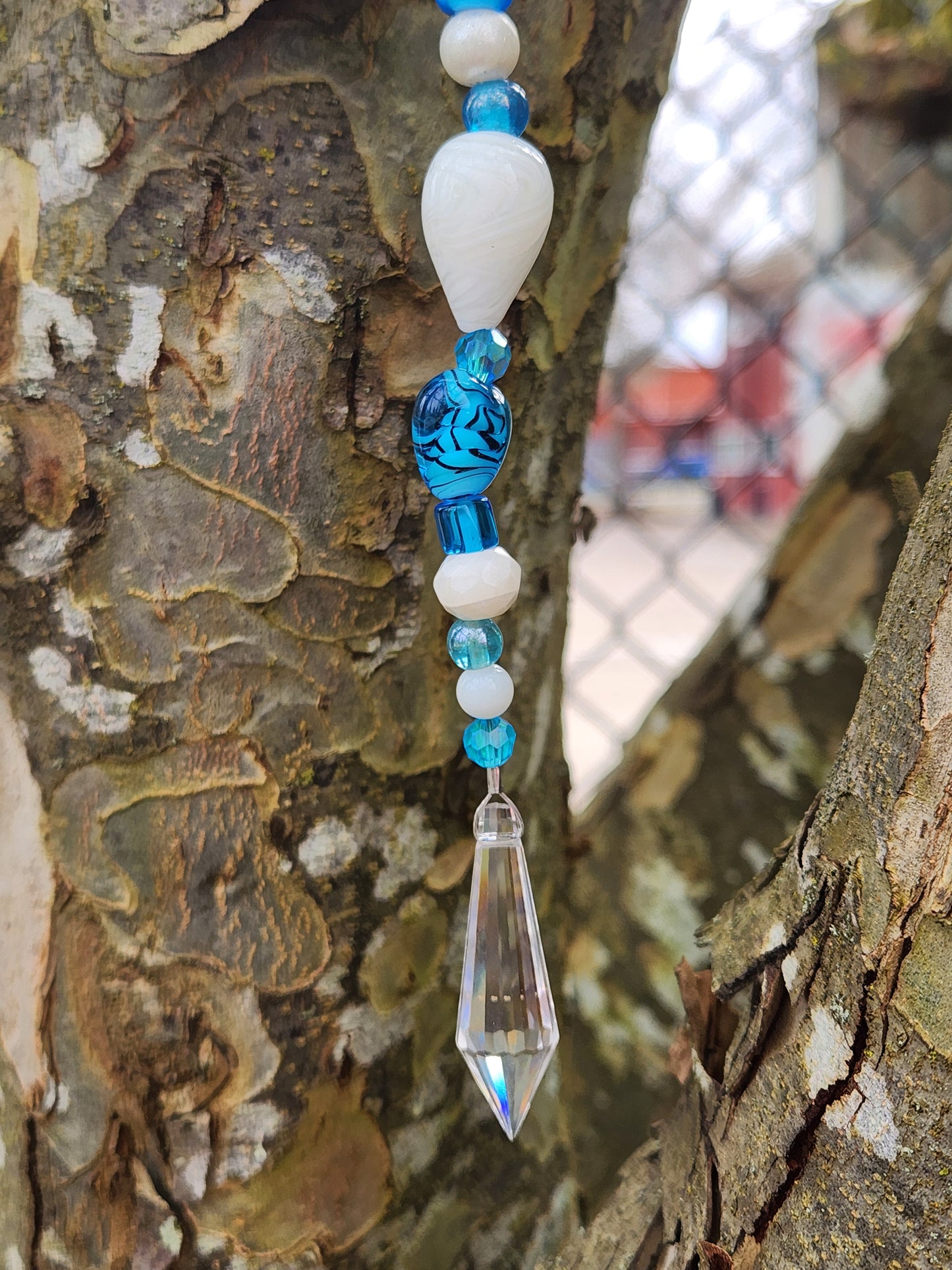 Blue & White Suncatcher