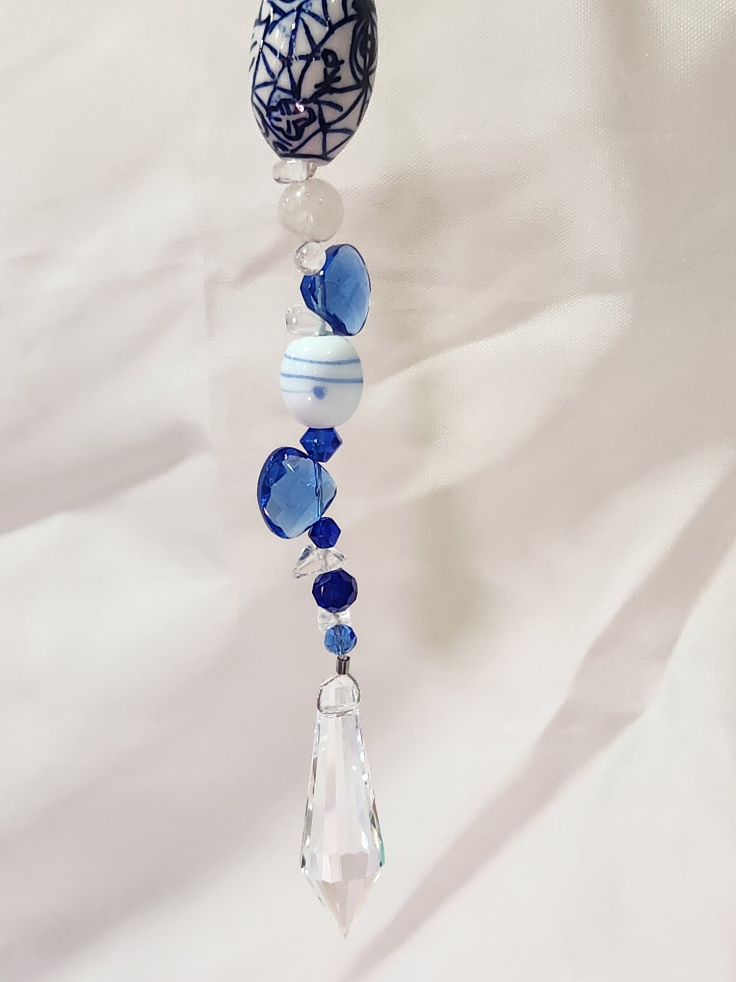 Ceramic Blues Suncatcher