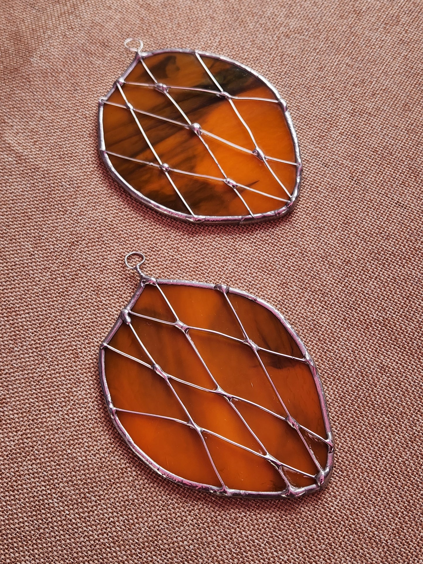 Orange Stained Glass Beaver Tail