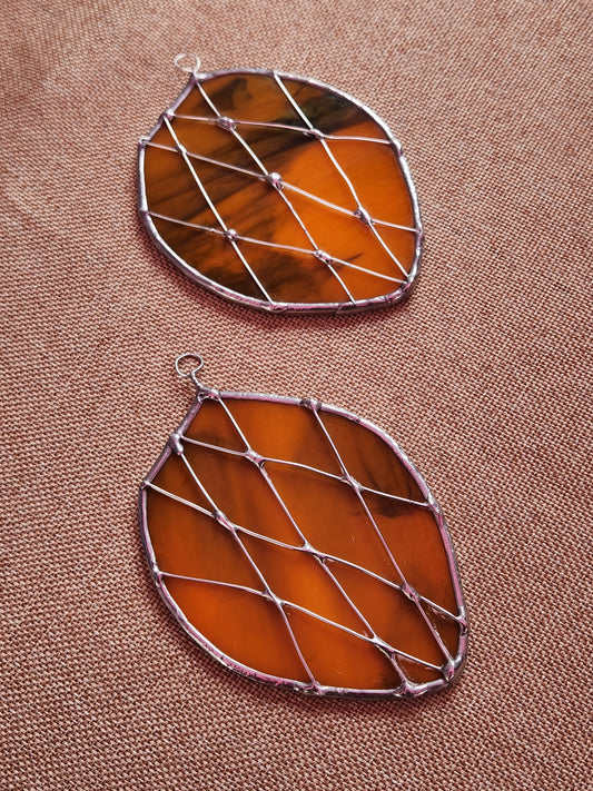 Orange Stained Glass Beaver Tail