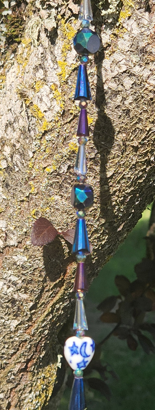Jewel Tone Pyramid Beads Suncatcher