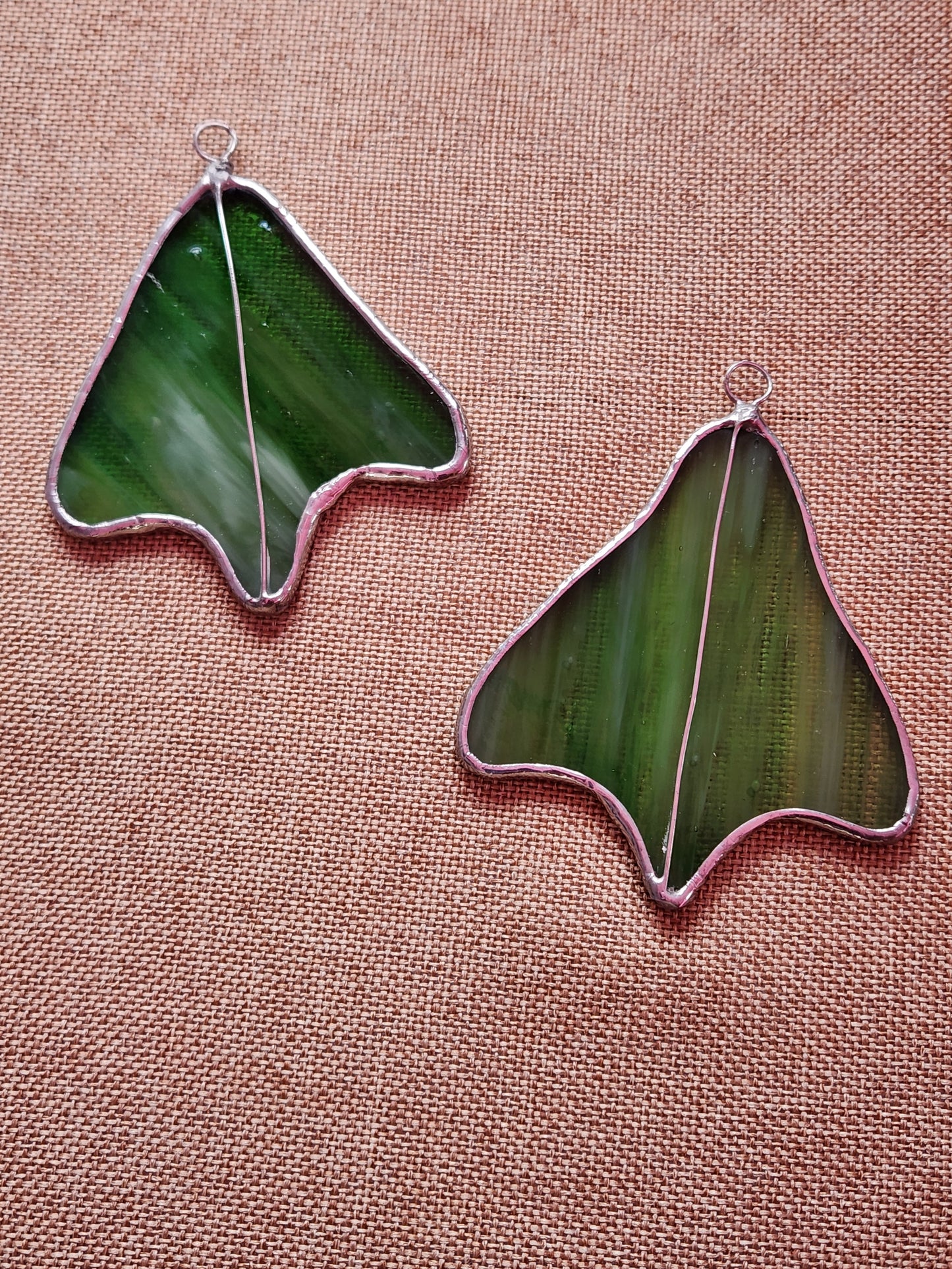 Green Stained Glass Duck Footprint