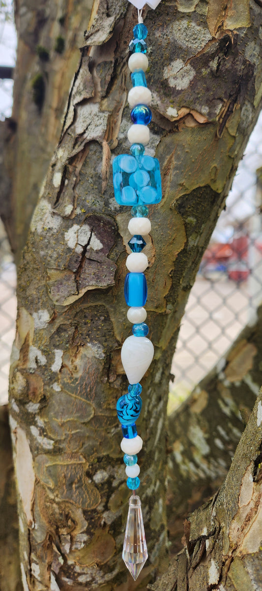 Blue & White Suncatcher