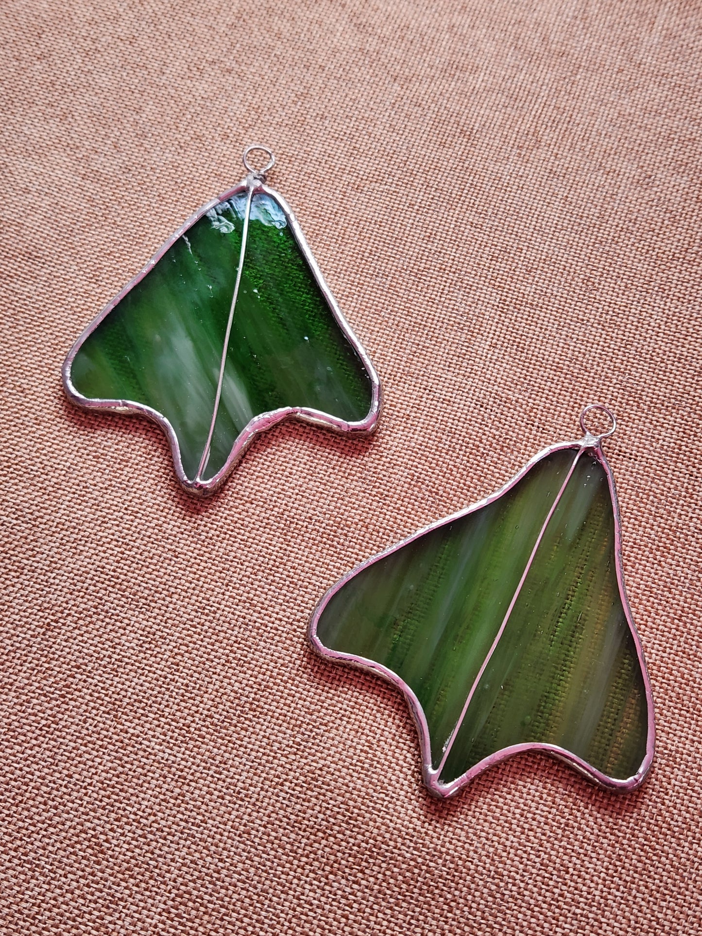 Green Stained Glass Duck Footprint