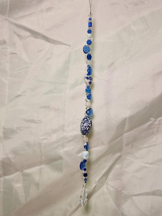 Ceramic Blues Suncatcher