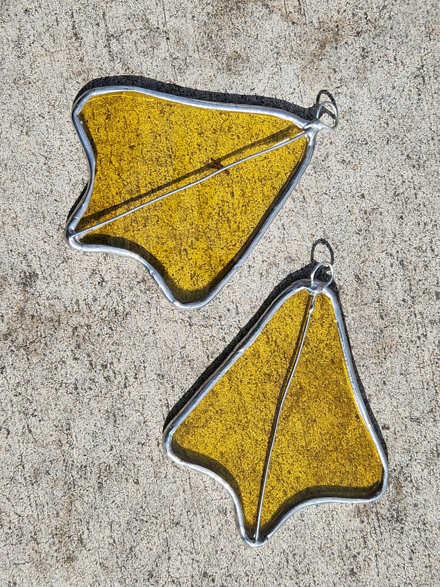 Yellow Stained Glass Duck Footprint